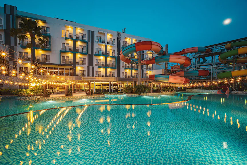 Lobi hotel elegan di Balikpapan dengan interior premium